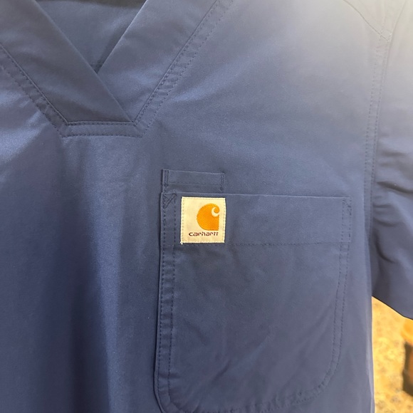 Carhartt scrub v neck tee men’s navy blue - Picture 2 of 9